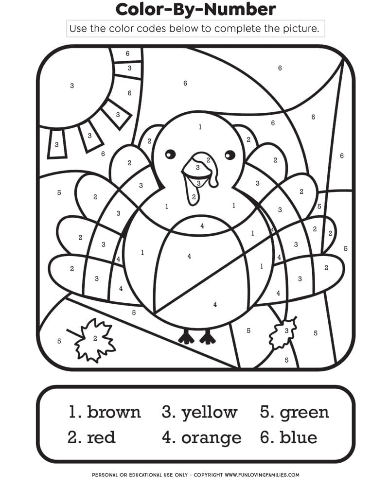 coloring pages thanksgiving