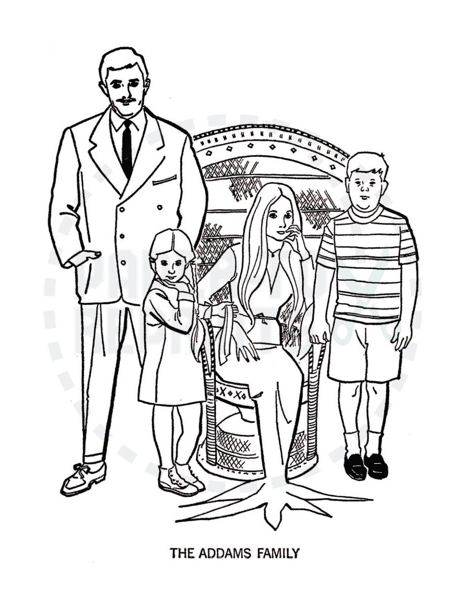 The Addams Family Coloring Book 1965 Vintage Reprint Complete 96 Pages