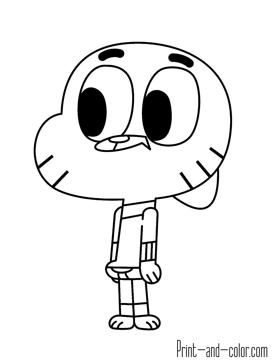 The Amazing World Of Gumball Coloring Pages Print And Color
