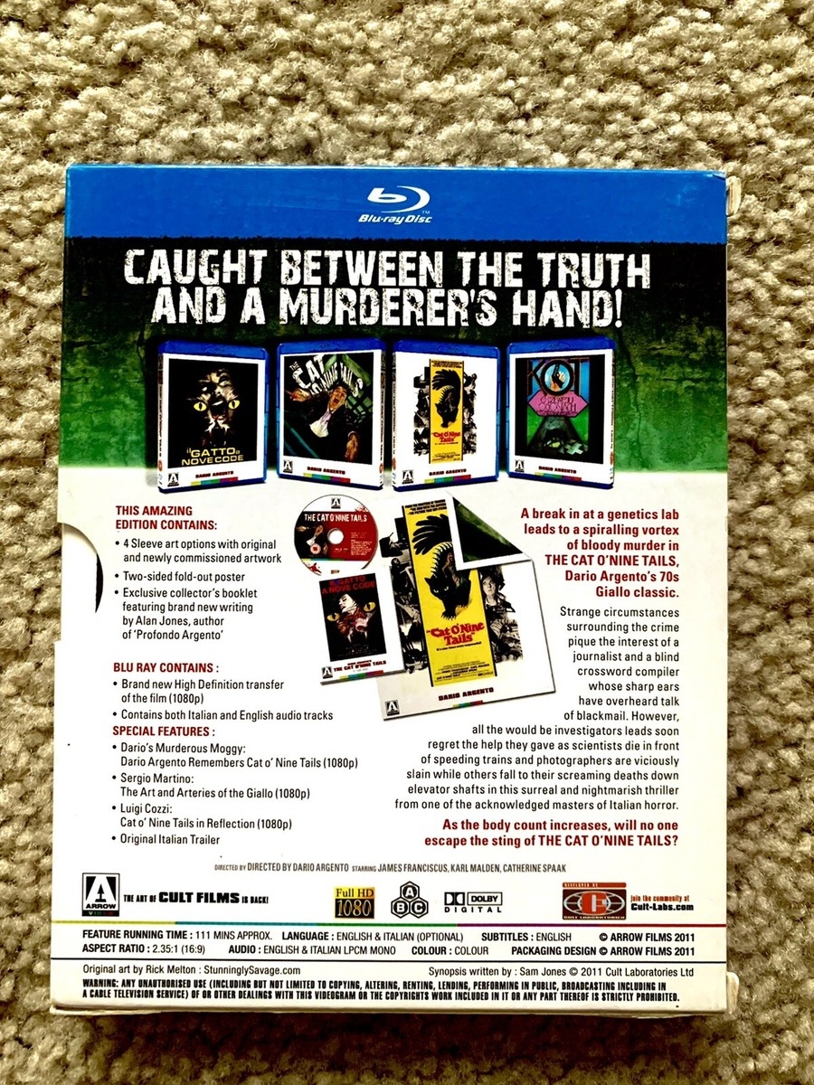 The Cat O Nine Tails Blu Ray 1971 UK Arrow Video OOP Region Free Mint EBay