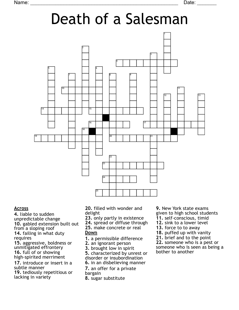 The Crucible Act III Vocab Puzzle Crossword WordMint The Crucible Act III Vocab Puzzle Crossword WordMint