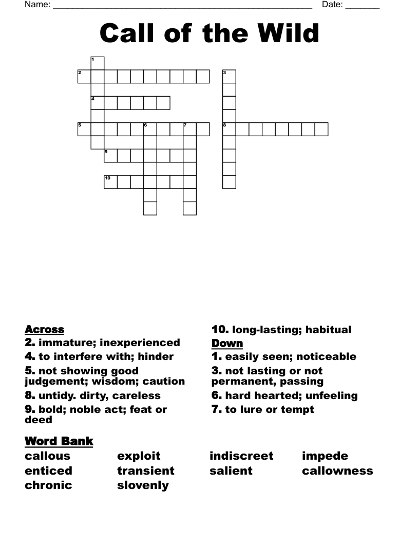 The Crucible Act III Vocab Puzzle Crossword WordMint The Crucible Act III Vocab Puzzle Crossword WordMint