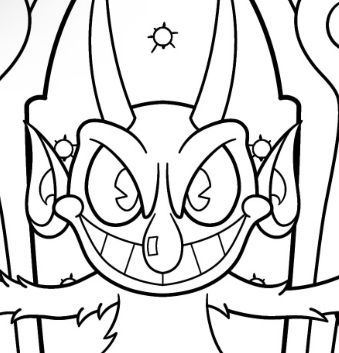 The Devil Cuphead Inspired Tarot Card Coloring Page Printable Digital Download Etsy