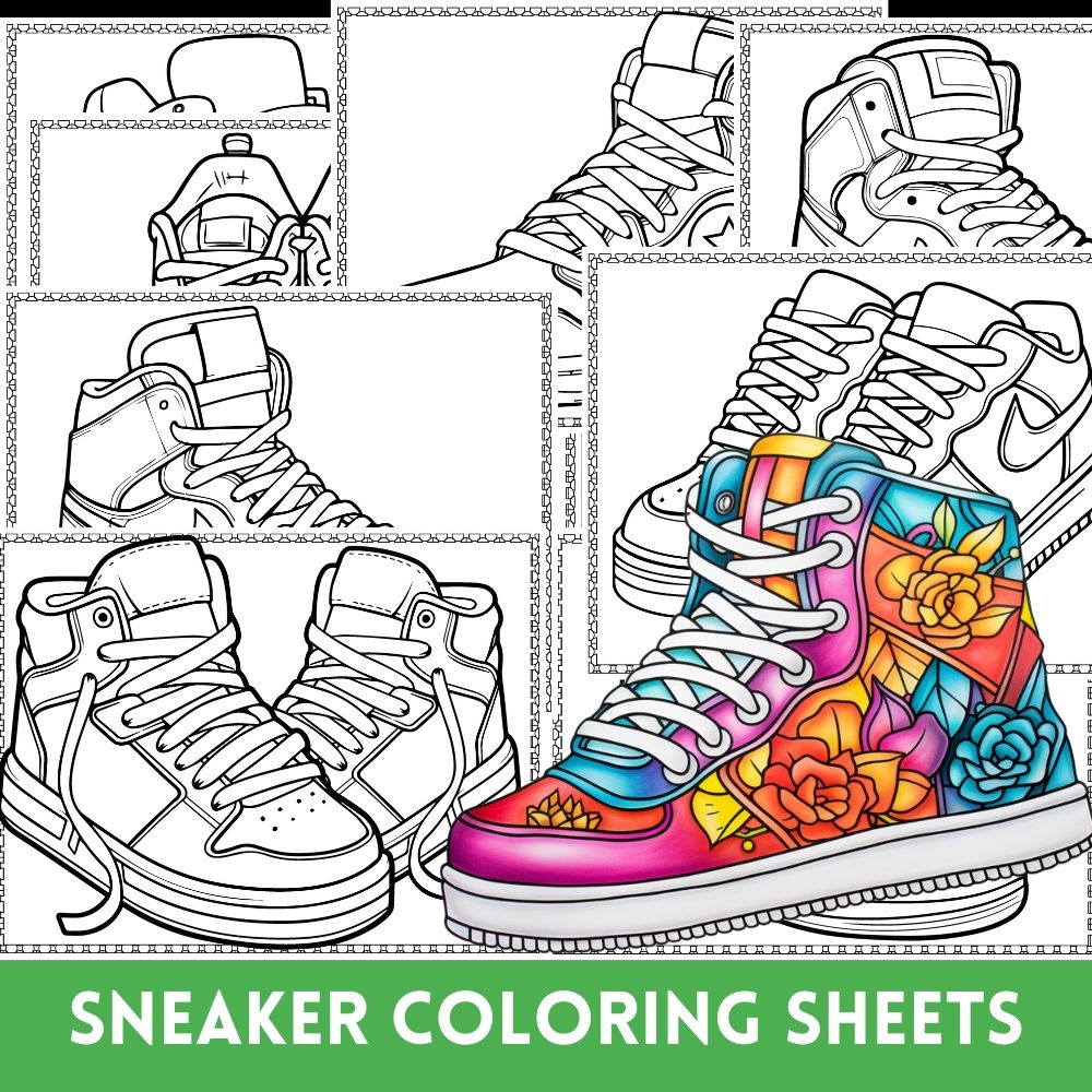 The Elite Sneaker Coloring Book Fashion Designs Coloring Sheets Made By Teachers