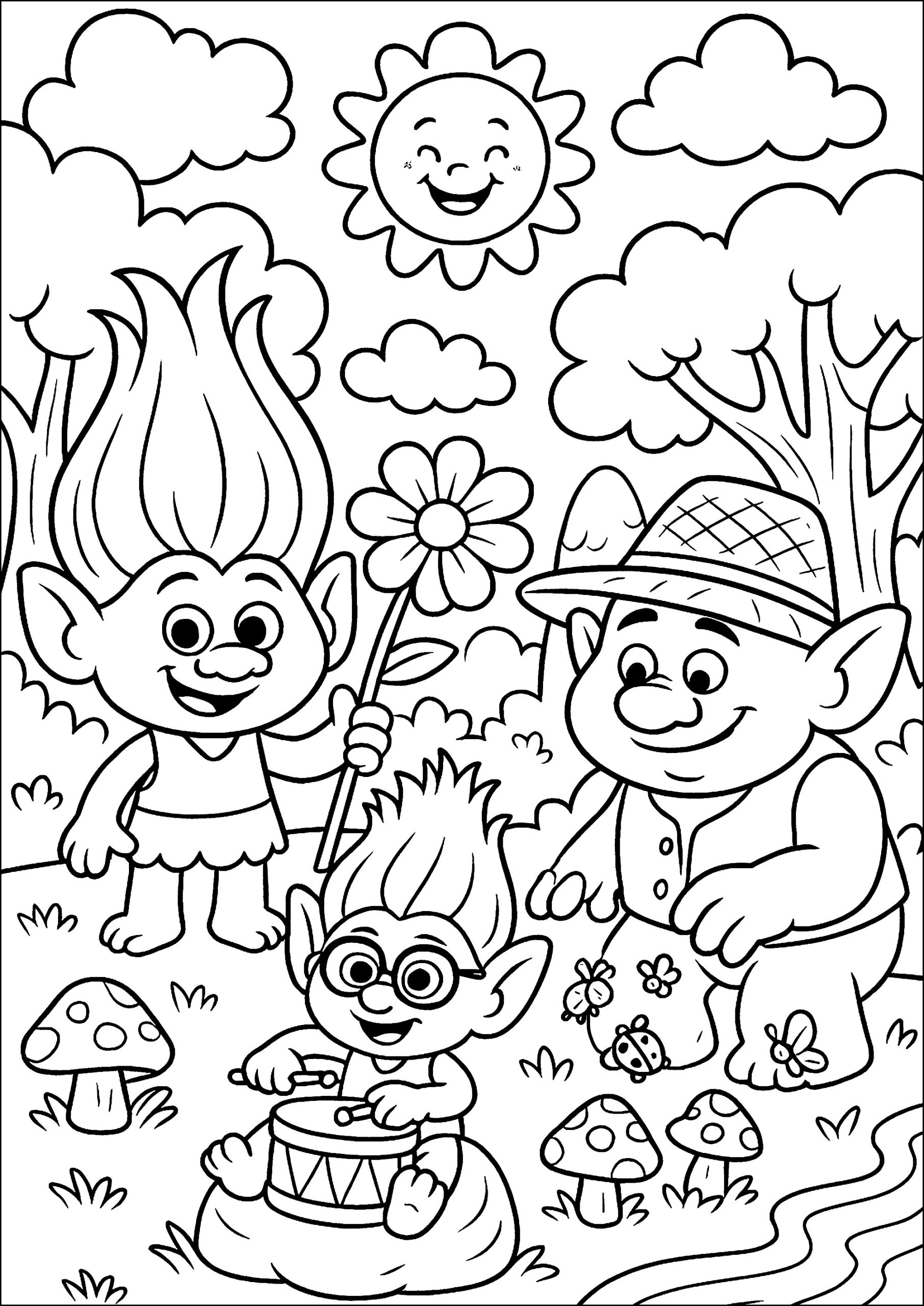 trolls the movie coloring pages