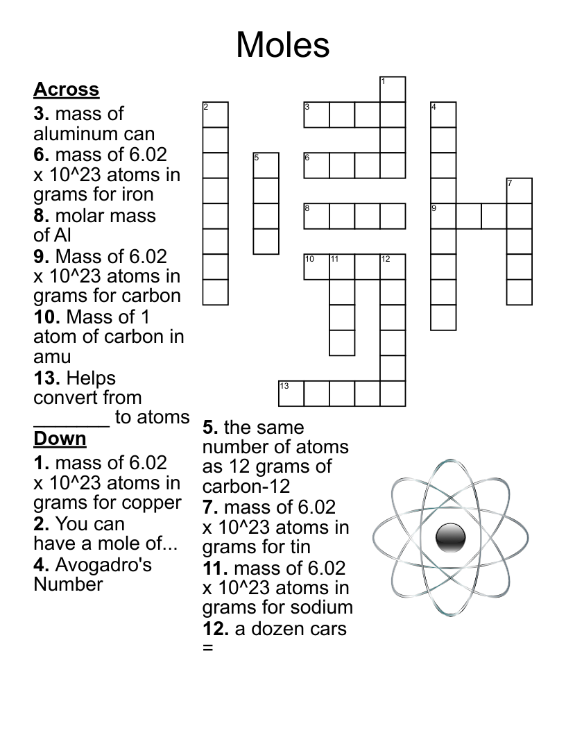 The Mole Crossword WordMint The Mole Crossword WordMint