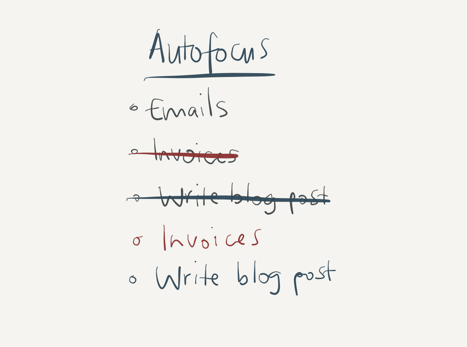 handwritten to do list