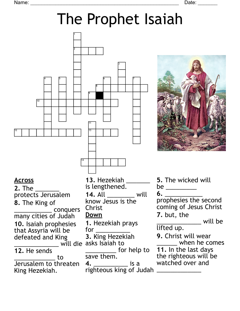 The Prophet Isaiah Crossword WordMint