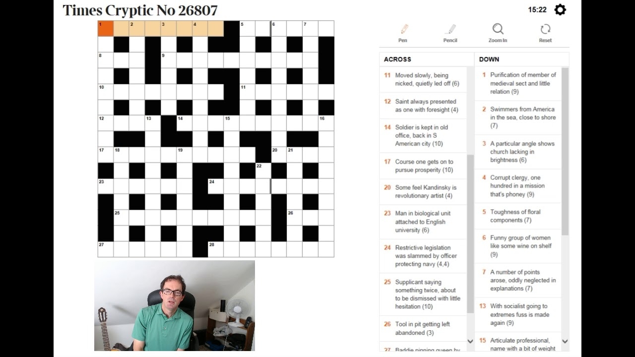 The Times Crossword From 18 August 2017 Beginner Vlog YouTube