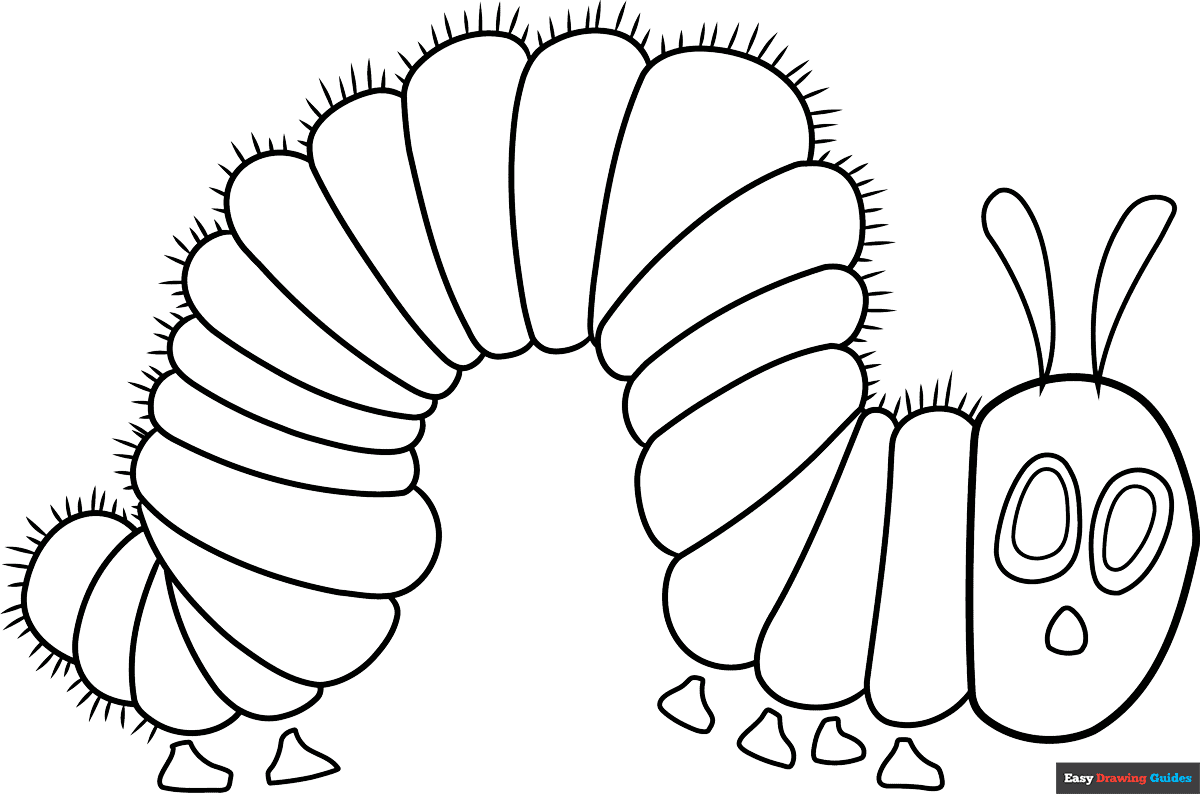 The Very Hungry Caterpillar Coloring Page Easy Drawing Guides The Very Hungry Caterpillar Coloring Page Easy Drawing Guides