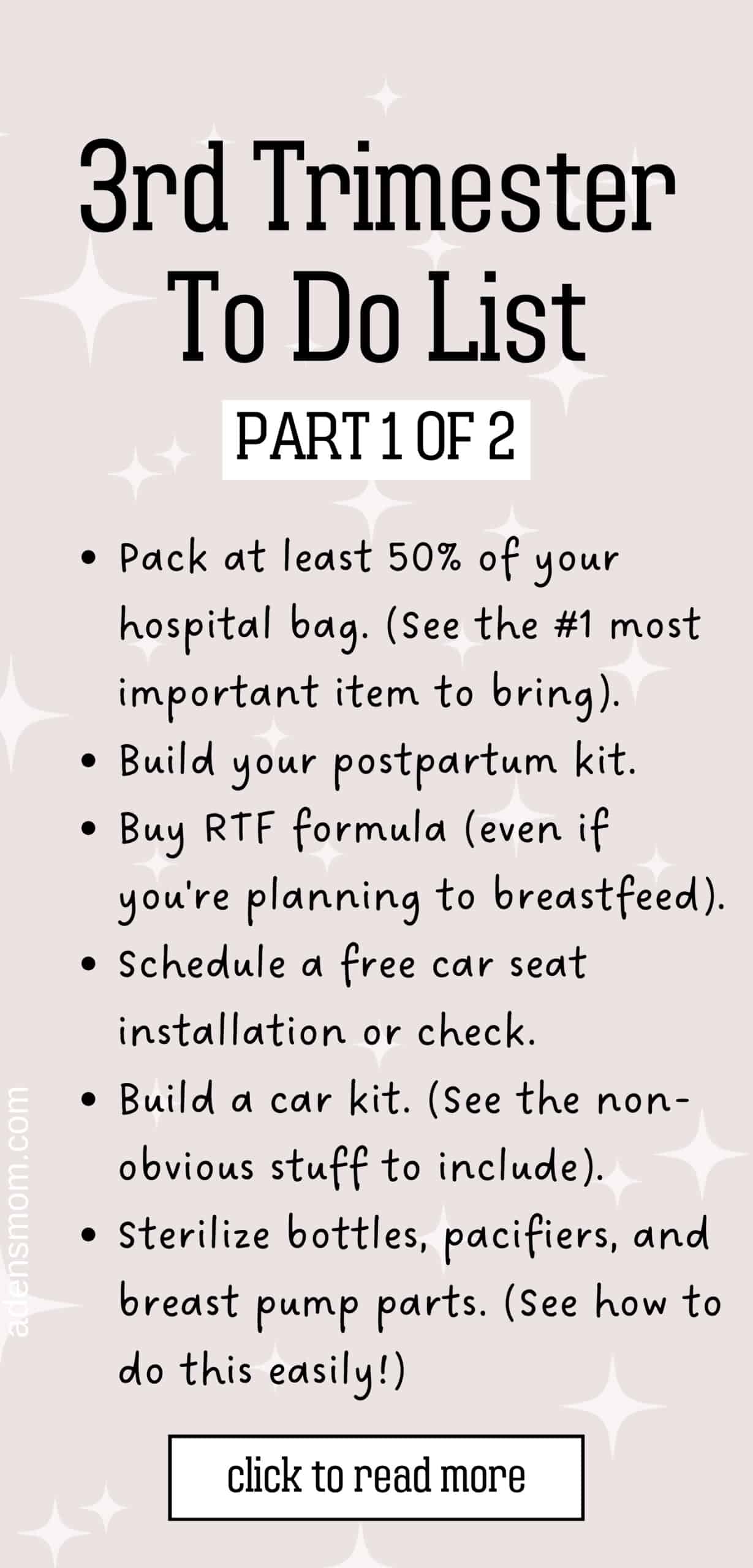 3rd trimester to do list