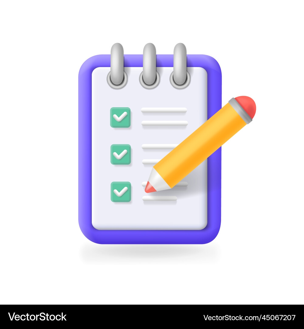 To Do List Icon With Check Mark Notepad Checklist Royalty Free Vector VectorStock