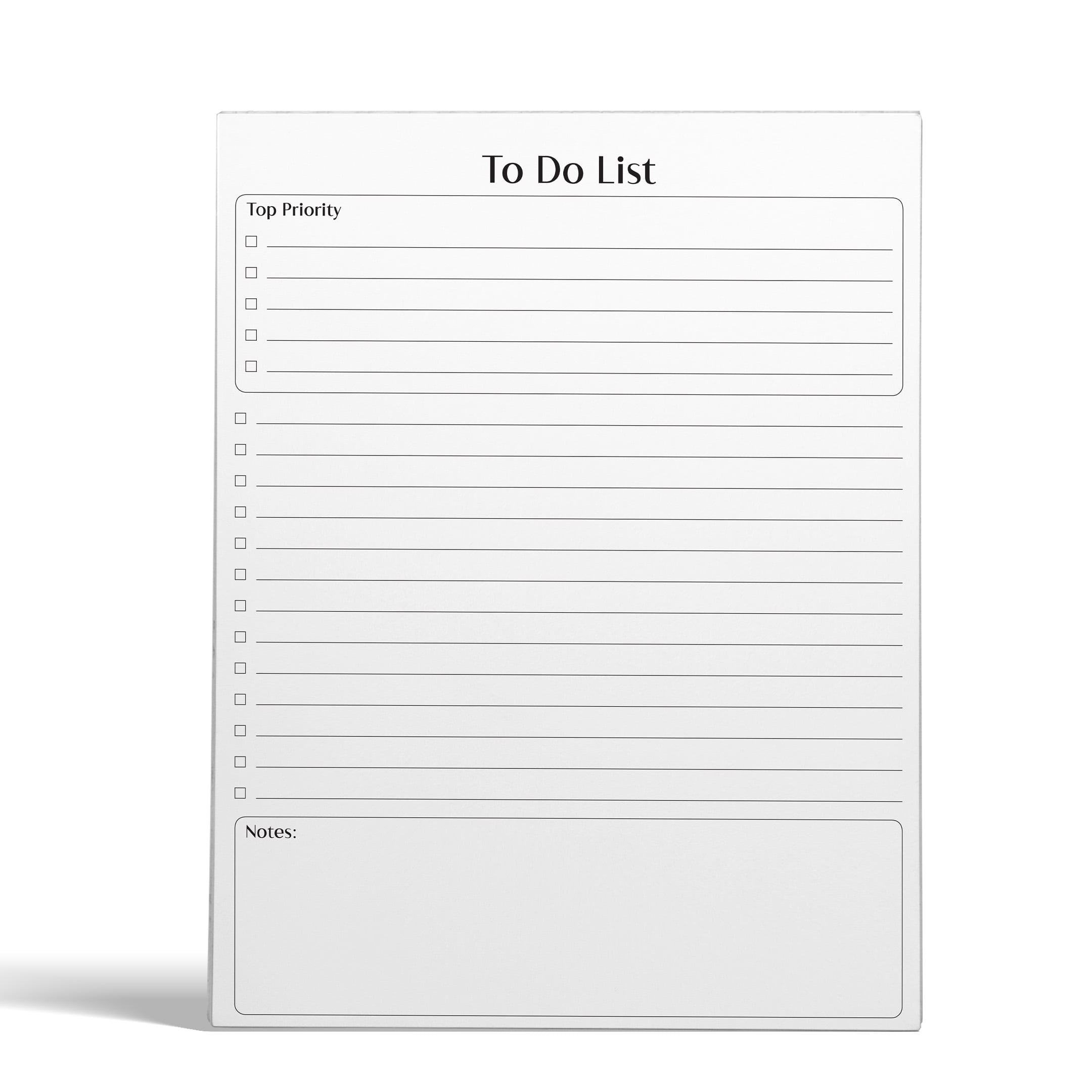 daily to do list notepad