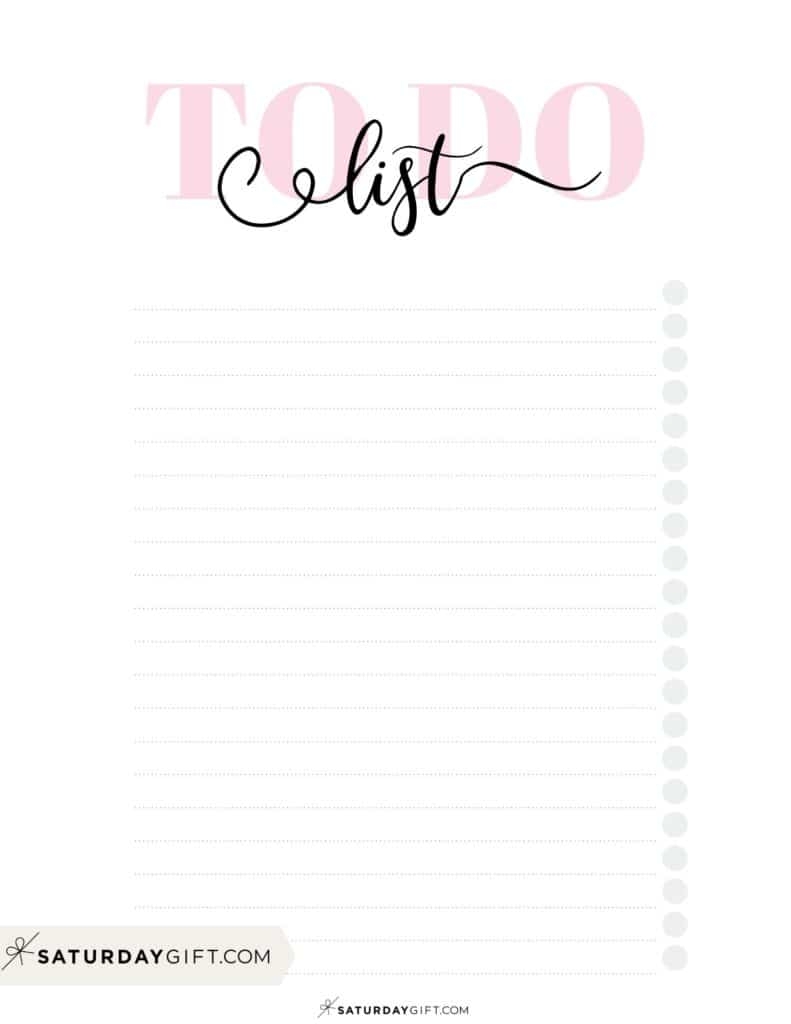 To Do List Template 29 Cute Free Printable To Do Lists SaturdayGift
