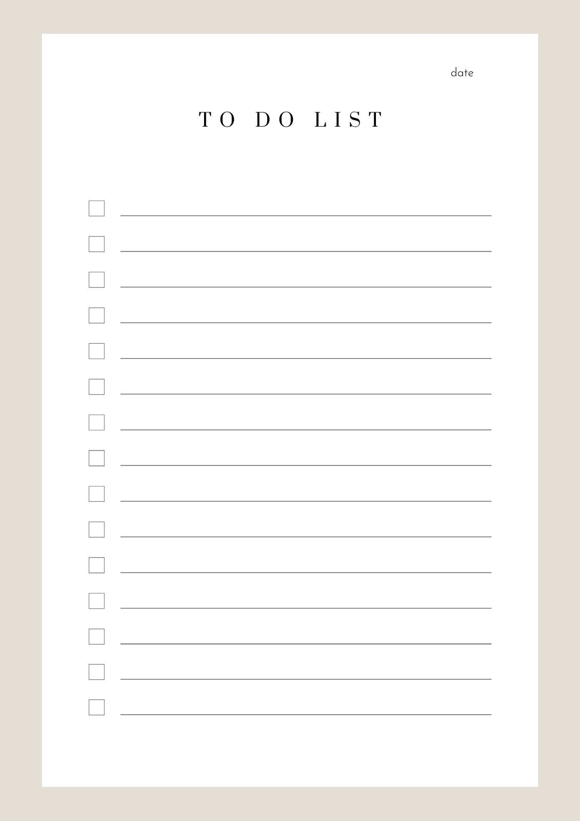 to do list format pdf