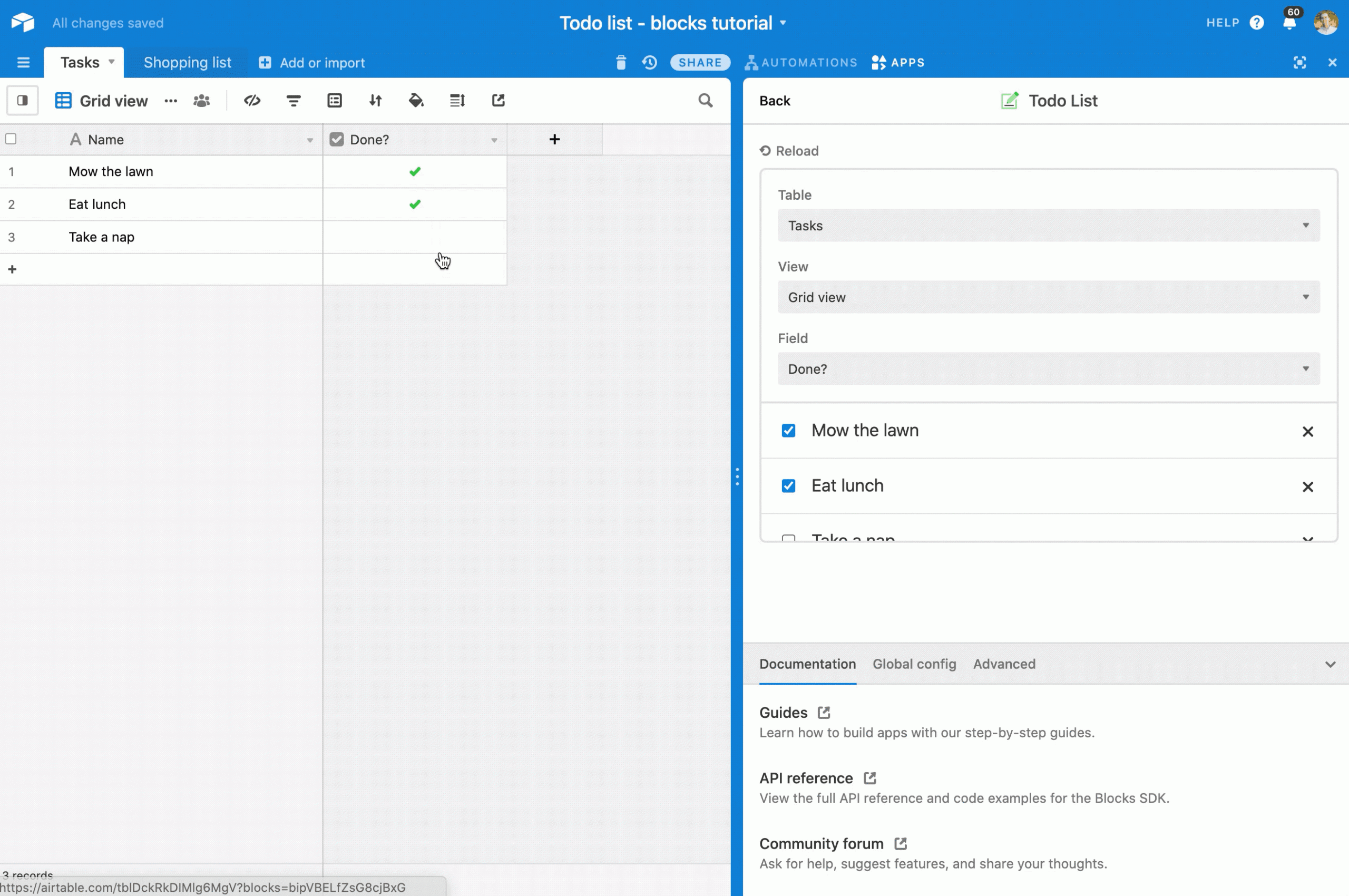 To do List Tutorial Airtable Blocks SDK