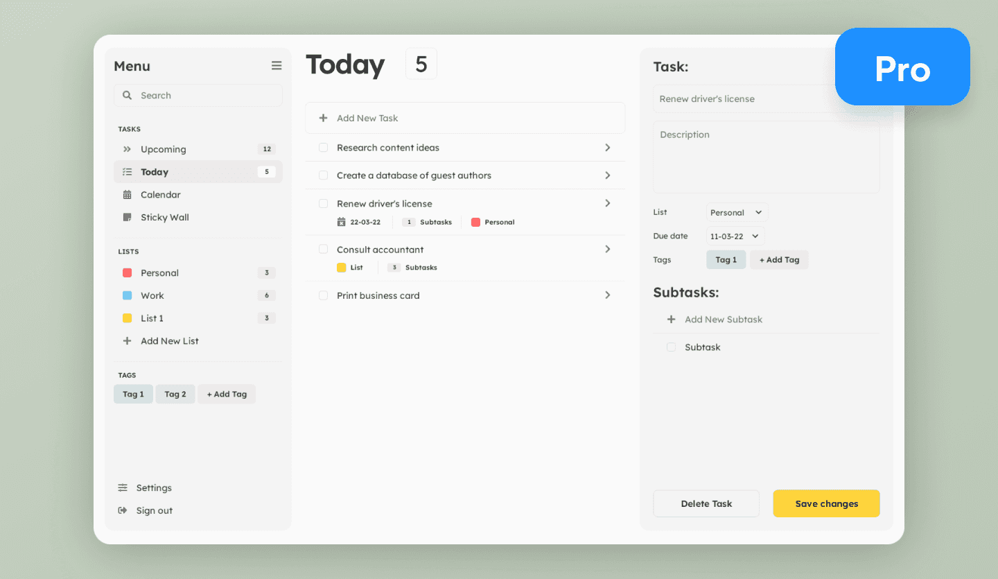 To Do List Website Template Uizard