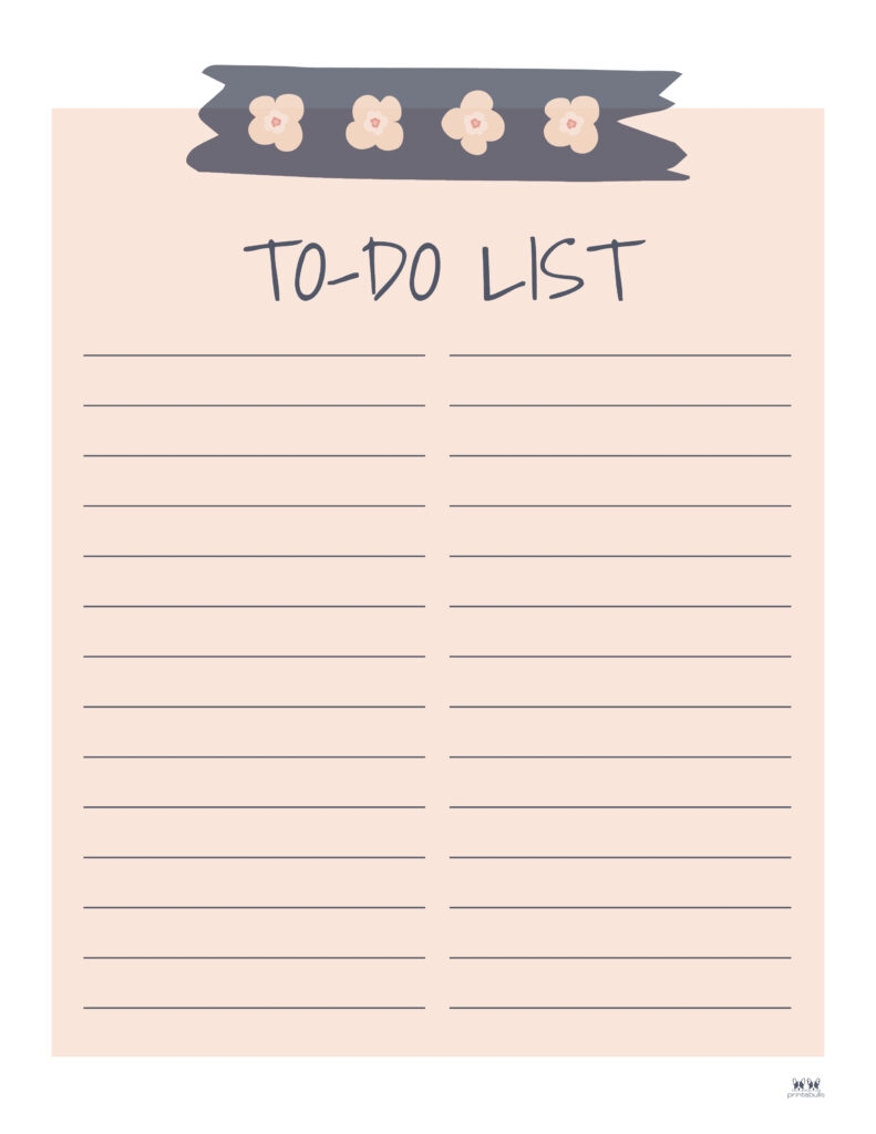 To Do Lists 39 FREE Printables Printabulls