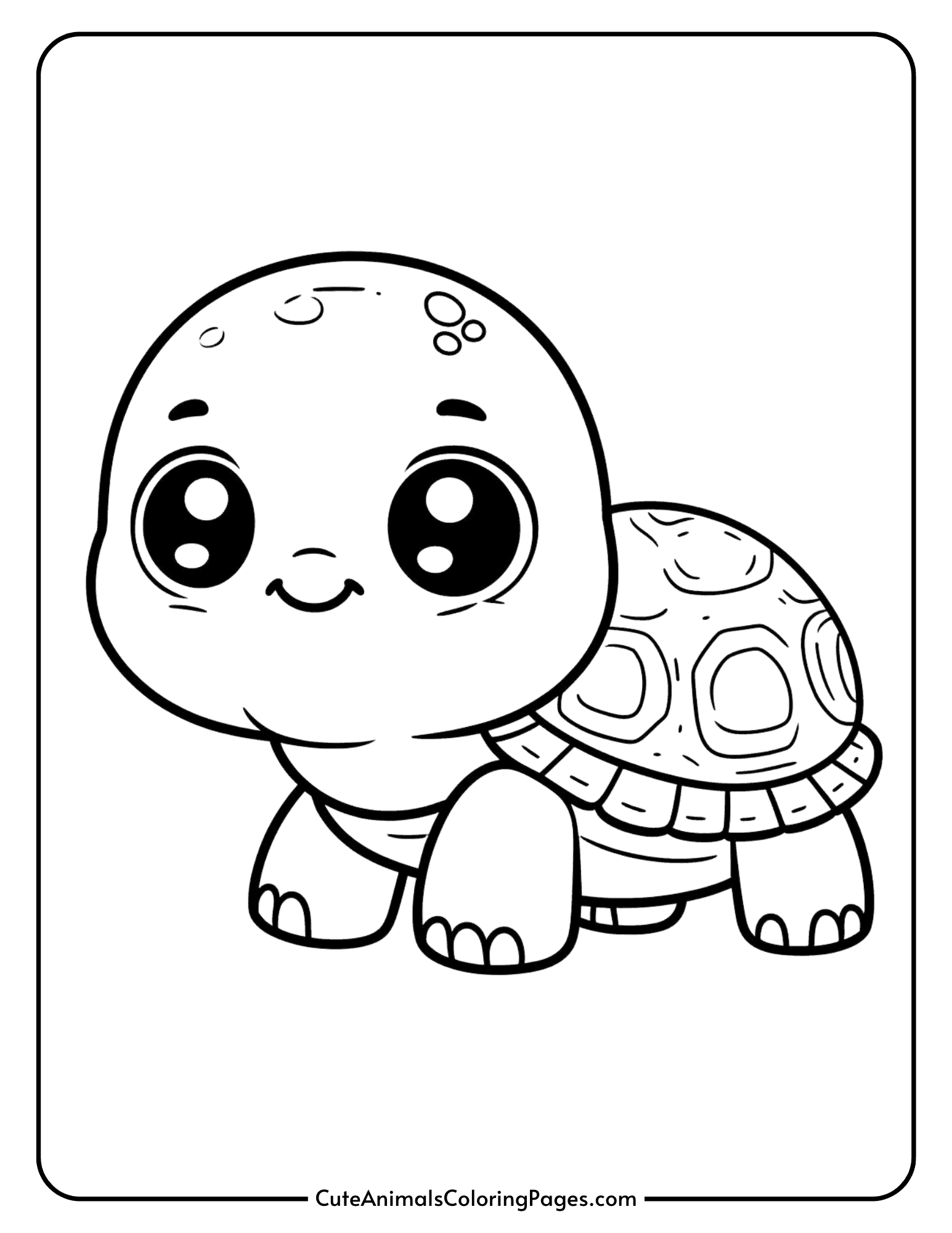Tortoise Coloring Pages 5 Free Printable Pages Cute Animals Coloring Pages