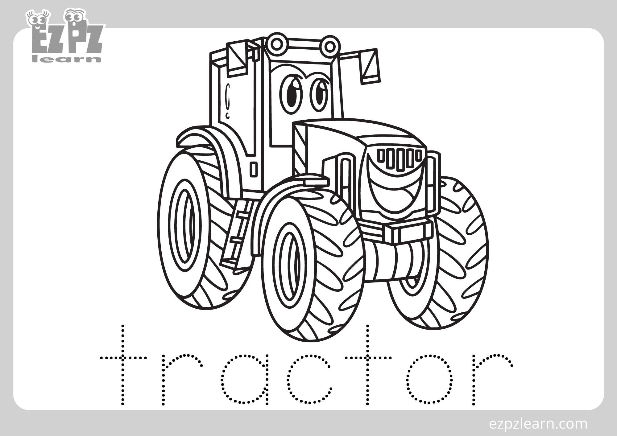 tractor printable coloring pages