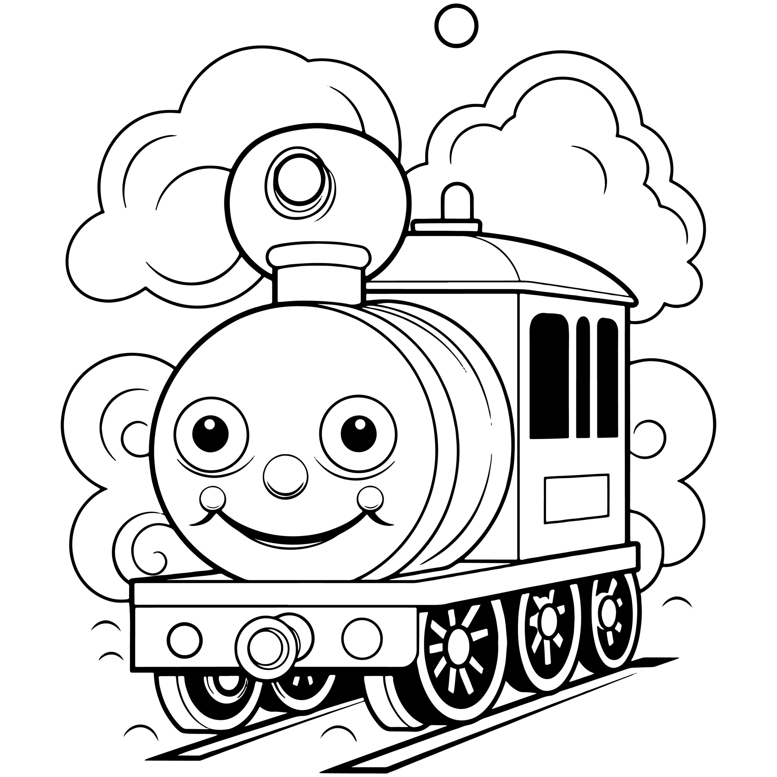 train coloring page