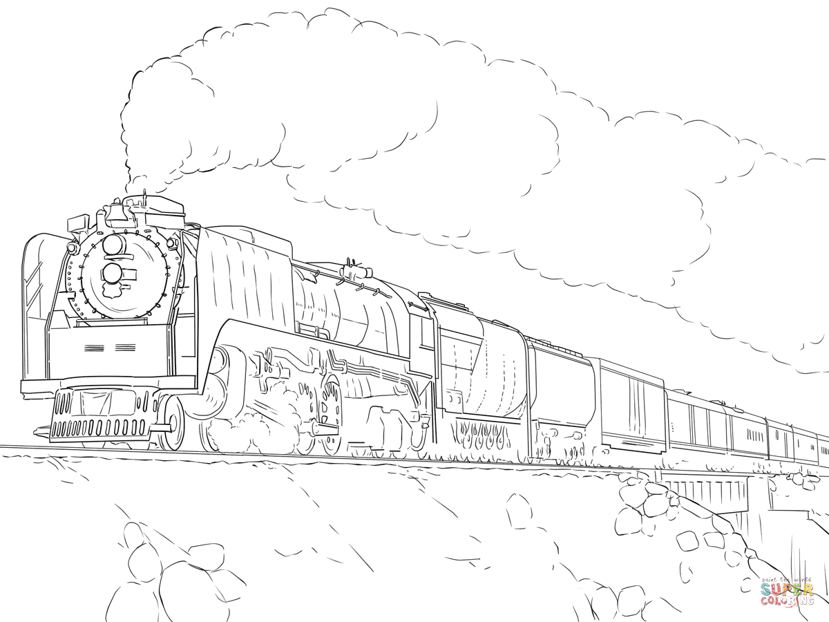 Train Track 40 Free Printable Coloring Pages