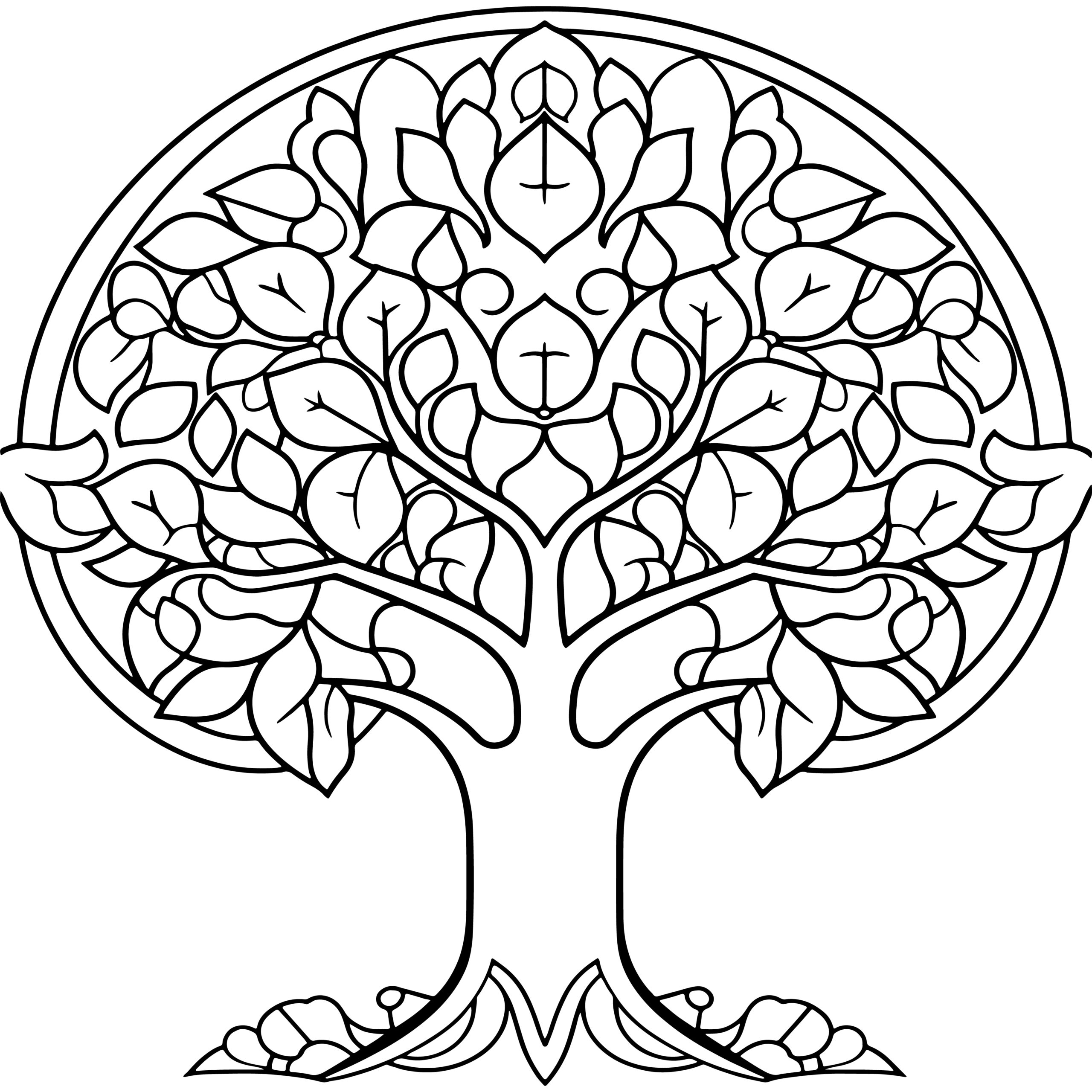 Tree Coloring Book For Adult Forests And Trees Adult Colouring Images Made By Teachers