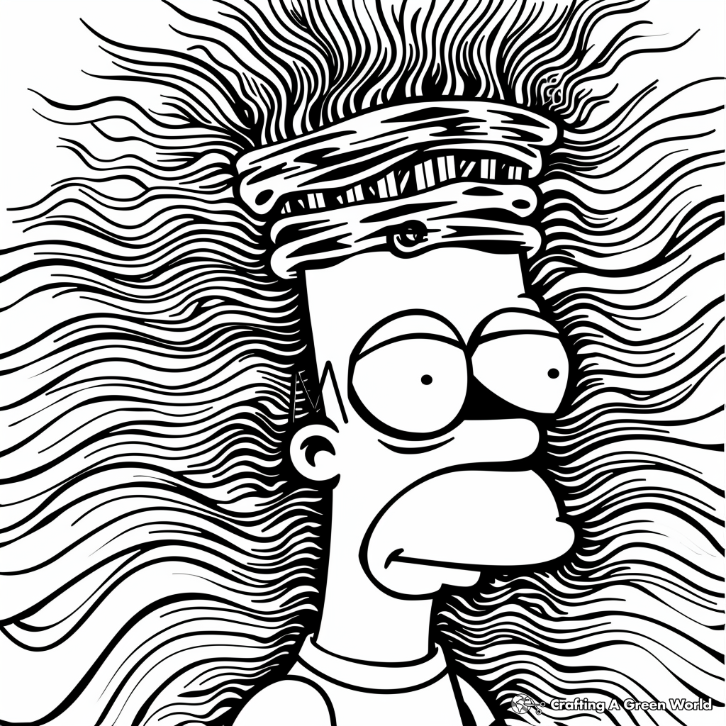 coloring pages of bart simpson