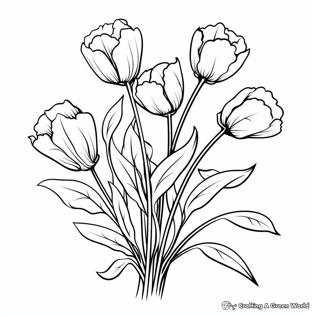 Tulip Coloring Pages Free Printable Tulip Coloring Pages Free Printable