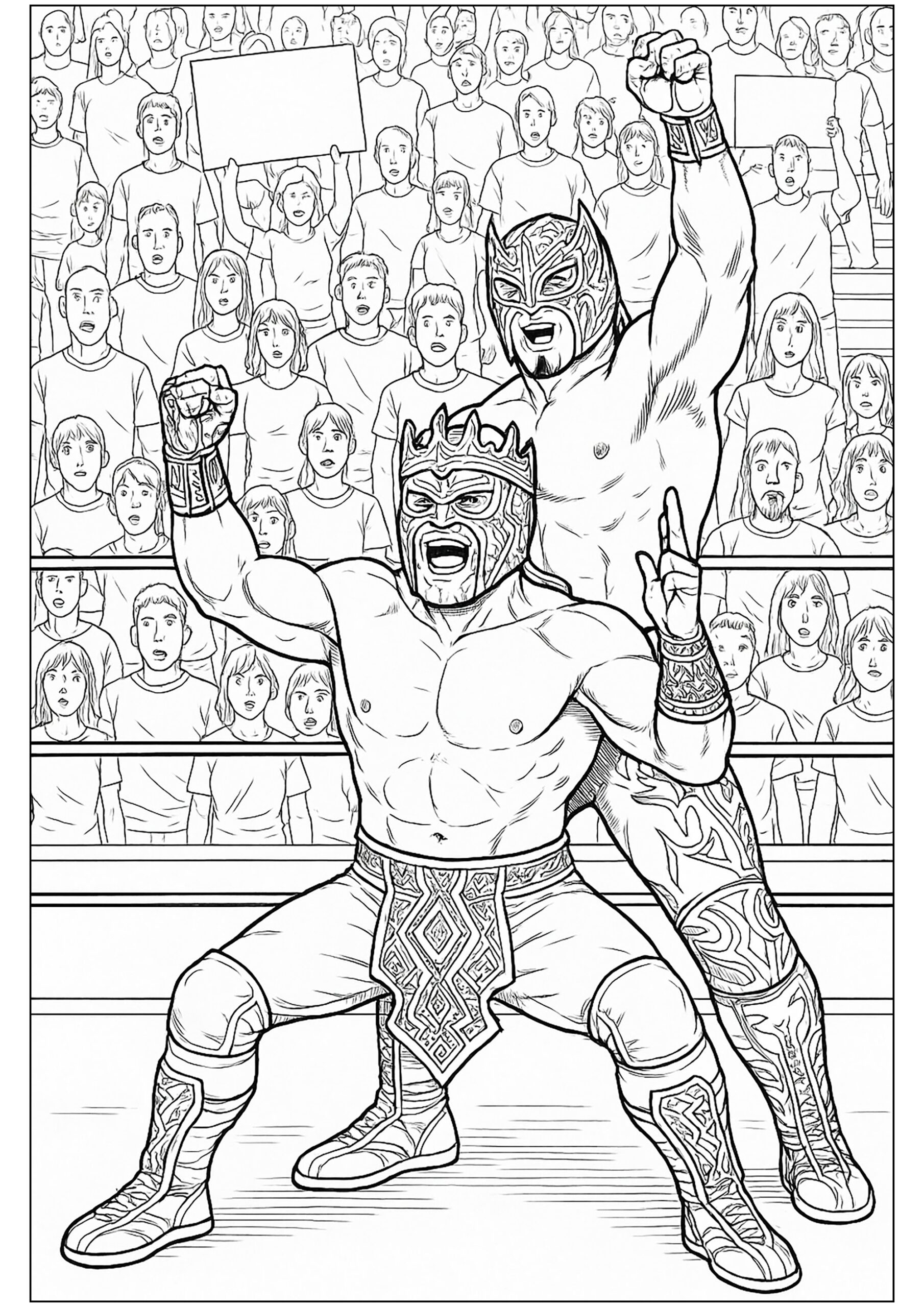 wwe superstars coloring pages