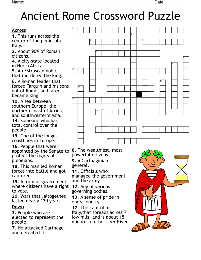 Unit 2 The Romans Late Antiquity Crossword WordMint