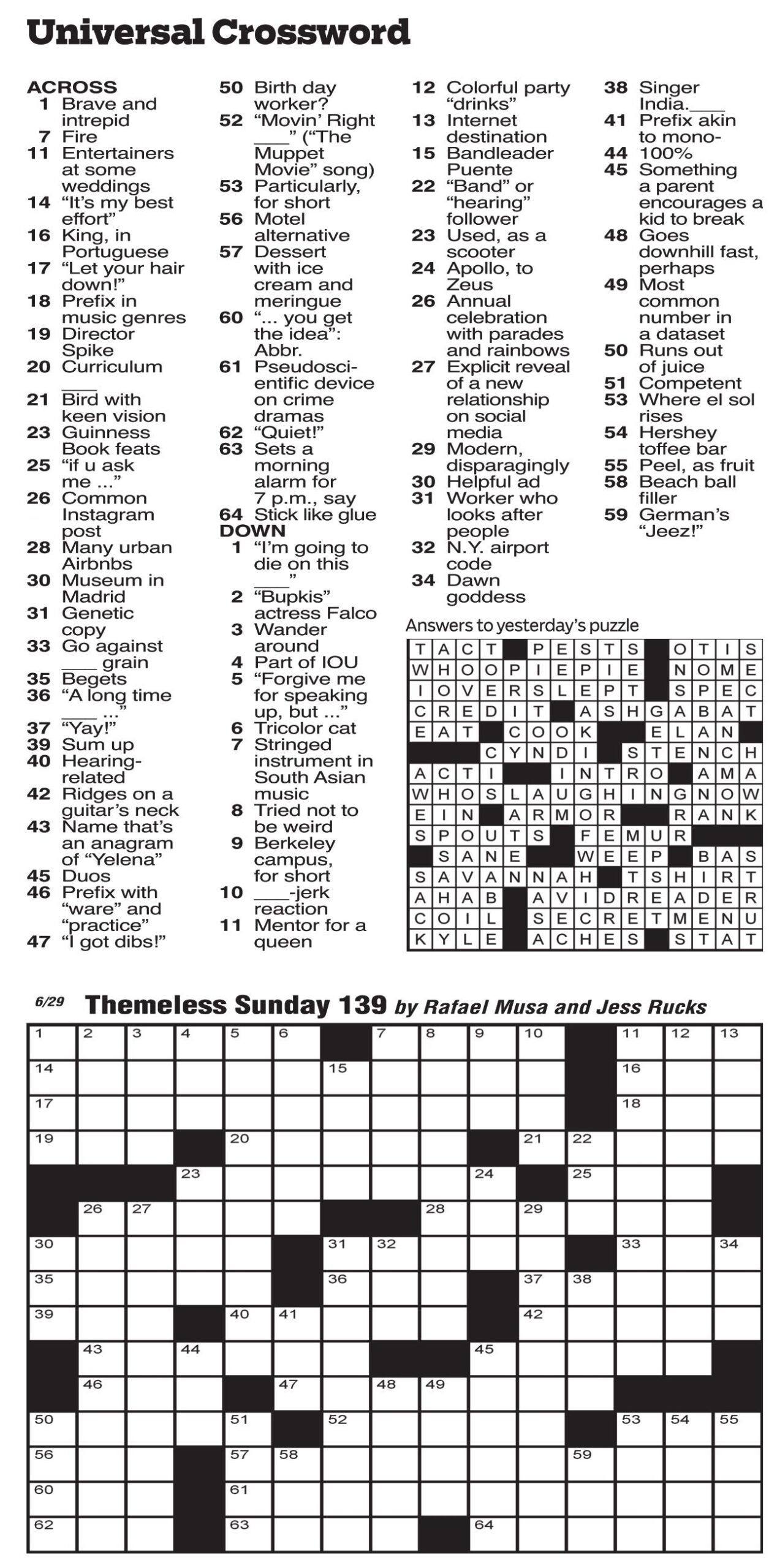 best effort crossword