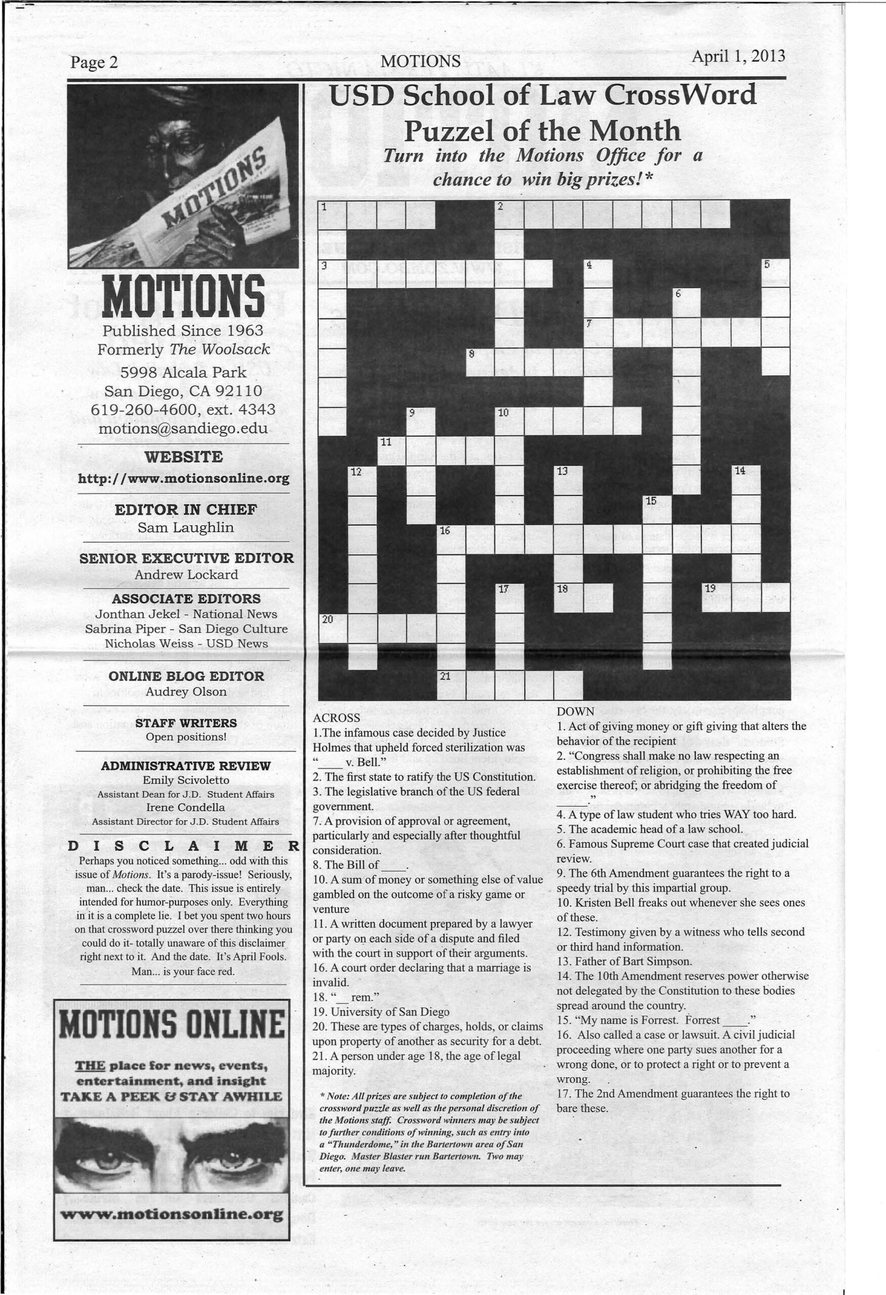 court order crossword clue