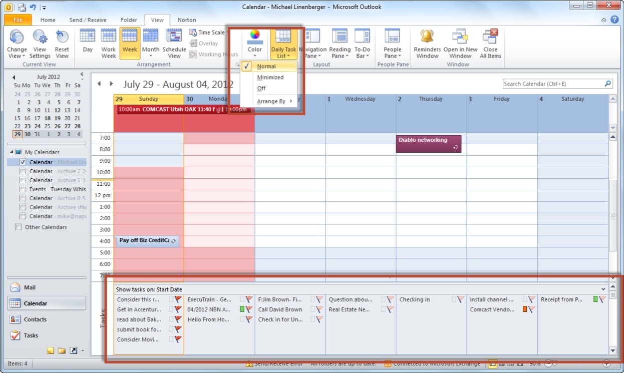 Use Outlook s Daily Task List To Look Ahead Michael Linenberger s Blog