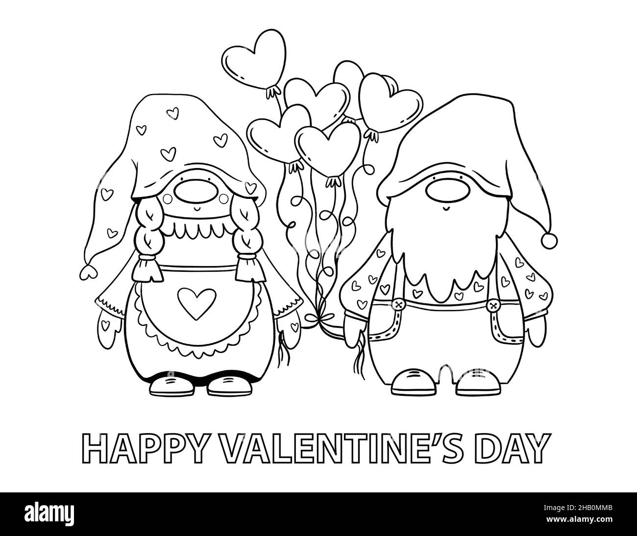 Valentine s Gnomes Coloring Book Page Happy Valentines Day Coloring Card For Kids Stock Photo Alamy Valentine s Gnomes Coloring Book Page Happy Valentines Day Coloring Card For Kids Stock Photo Alamy