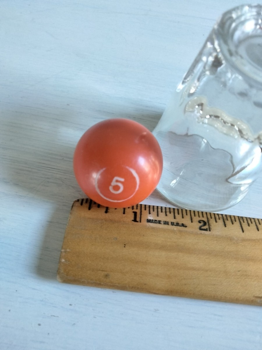 VTG 1972 MILTON BRADLEY Pivot Pool Tabletop Game Part ORANGE SOLID 5 BALL EBay