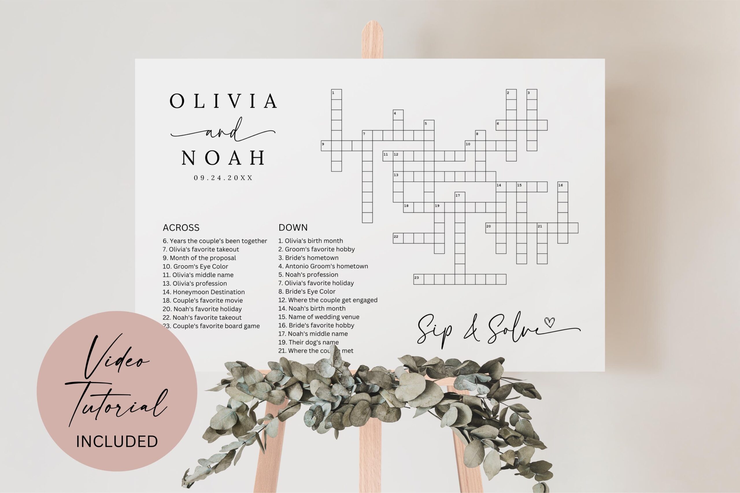 Wedding Crossword Sip And Solve Puzzle DIY Giant Puzzle Custom Crossword Template Wedding Guest Games Canva Editable 6 Sizes Etsy Wedding Crossword Sip And Solve Puzzle DIY Giant Puzzle Custom Crossword Template Wedding Guest Games Canva Editable 6 Sizes Etsy