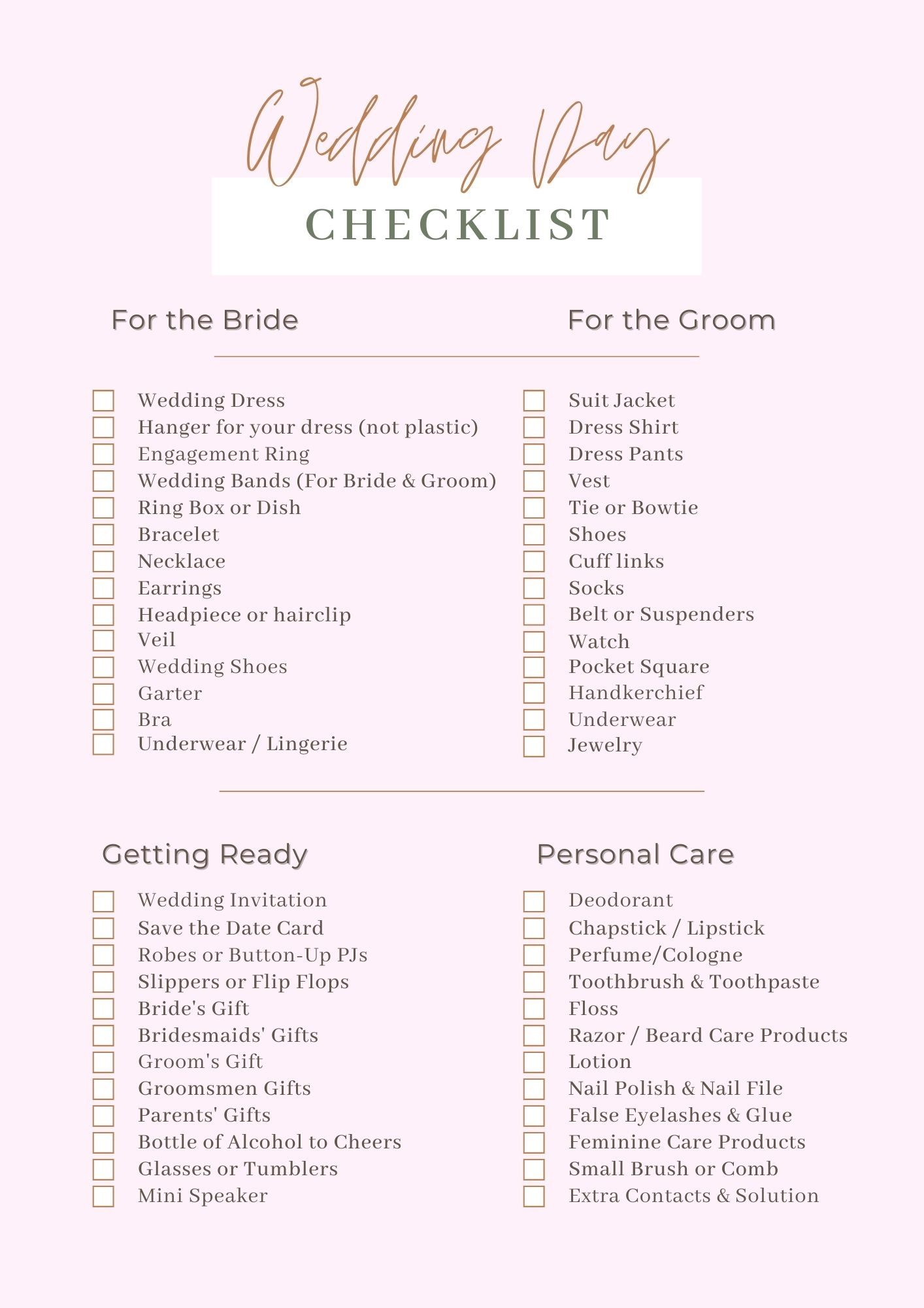Wedding Day Checklist For The Bride And Groom Punta Cana Photographer