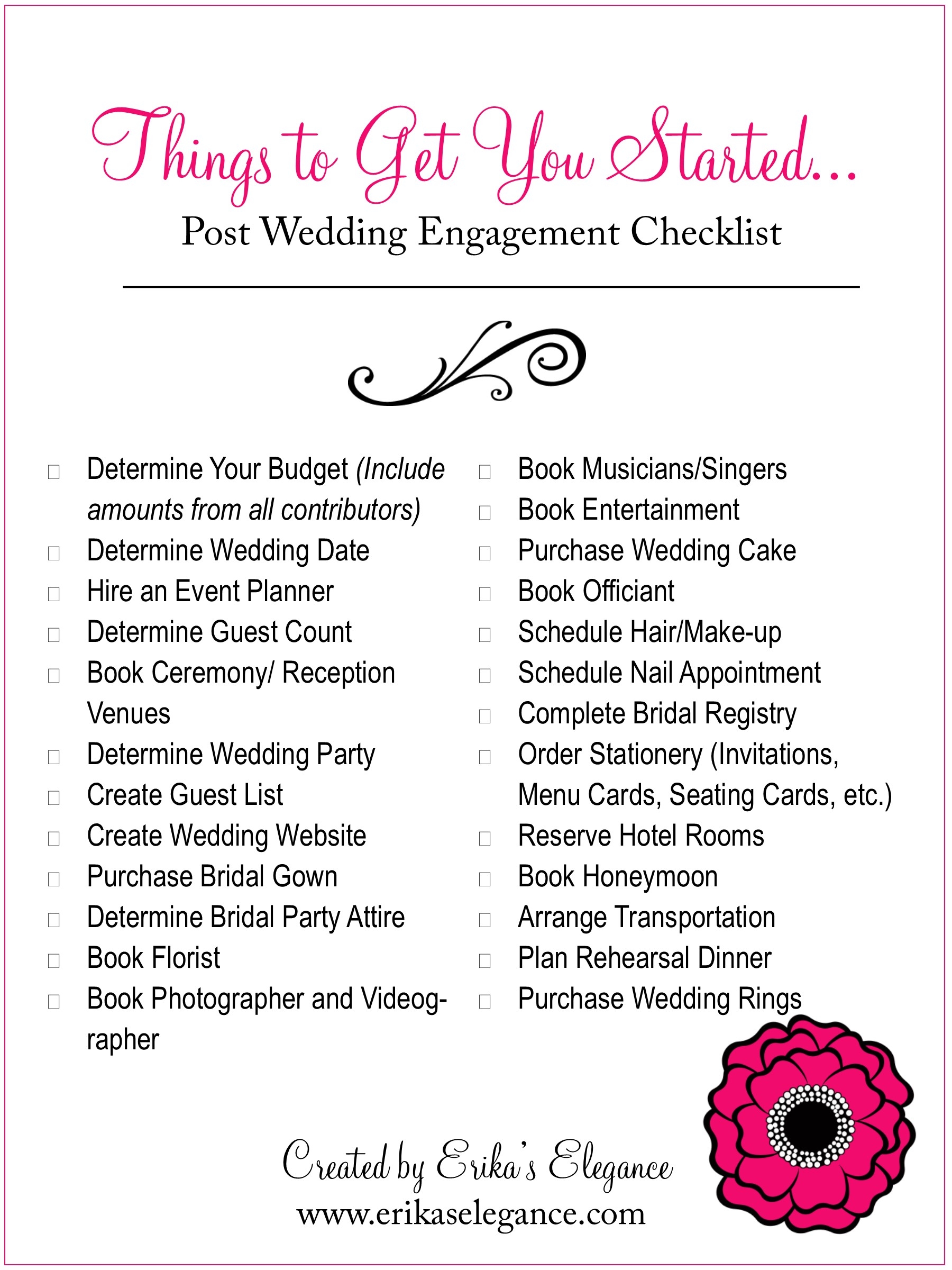 engagement to do list engagement to do list