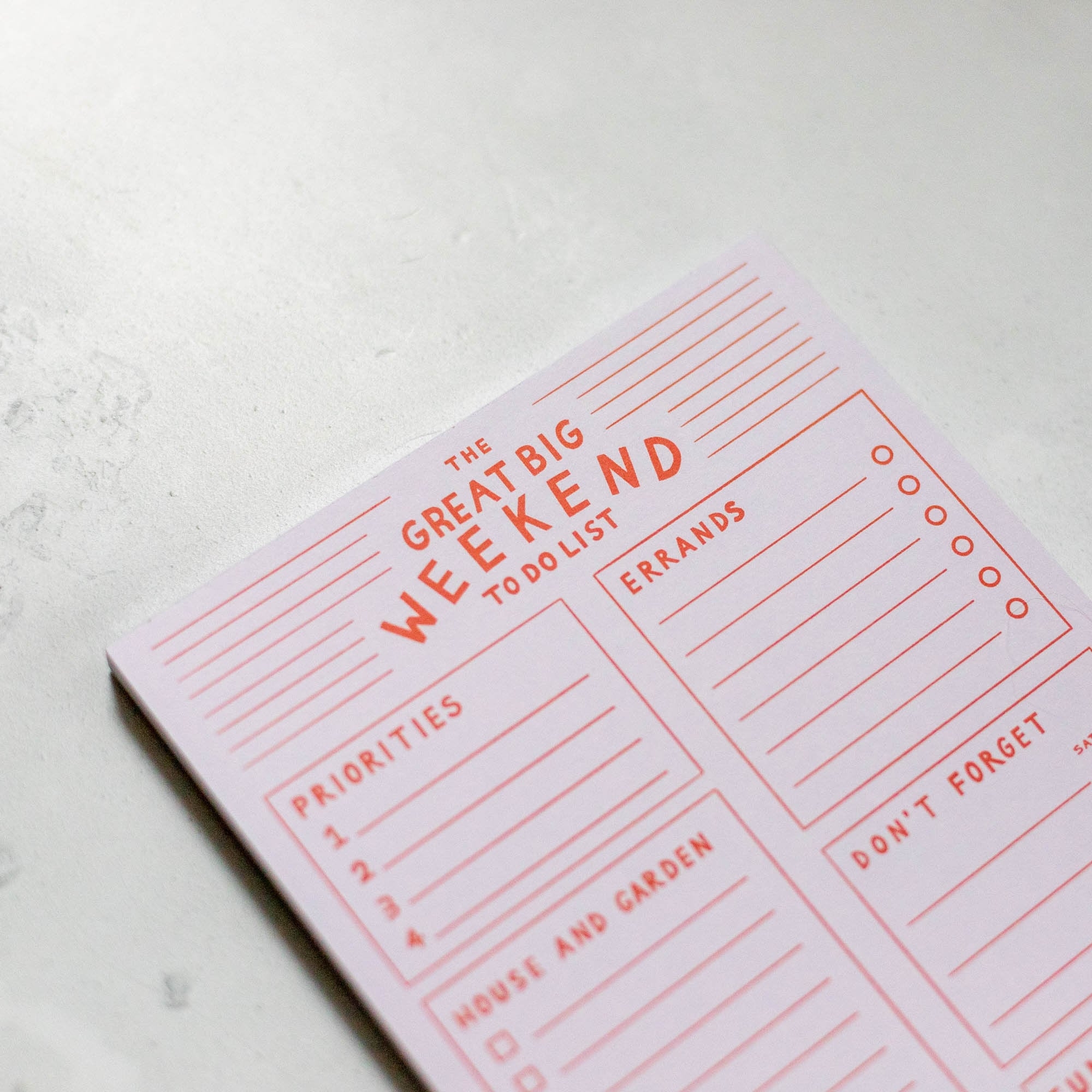 Weekend To do List Pad Priorities Errands Fun Rest 50 Sheets Etsy