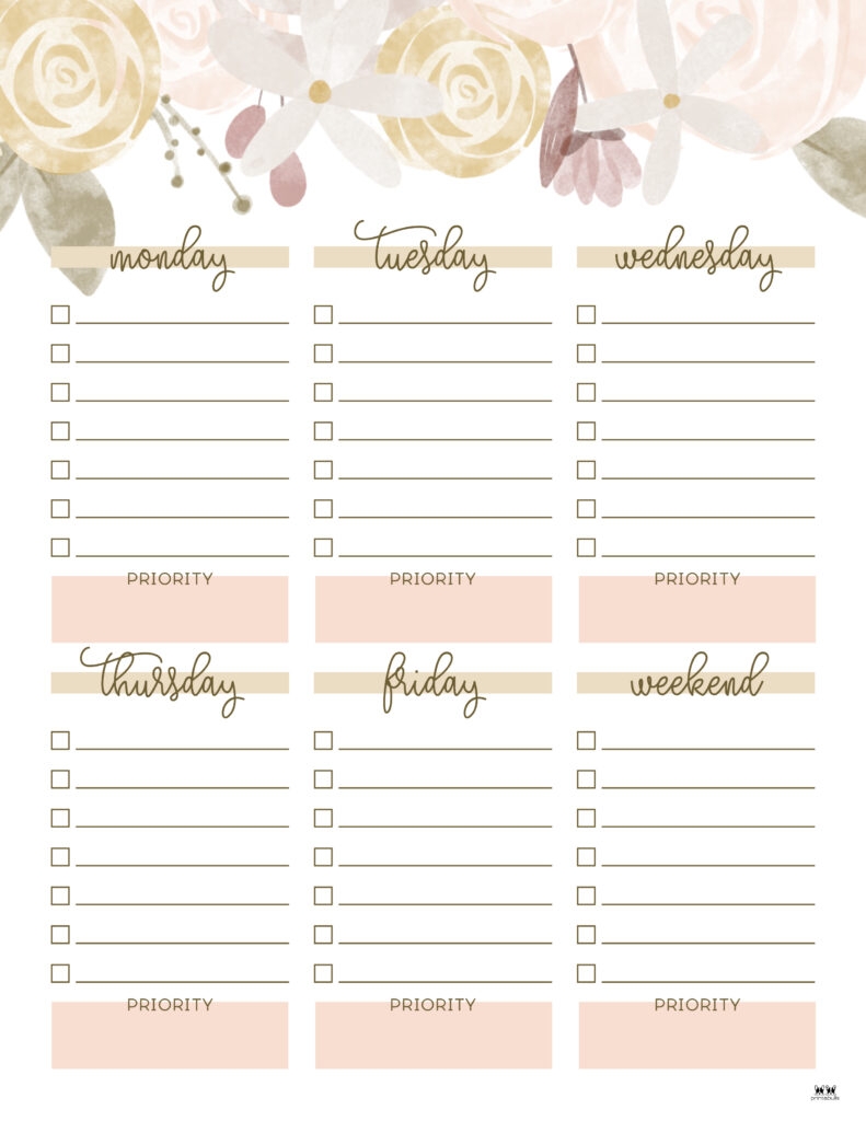 week to do list pdf