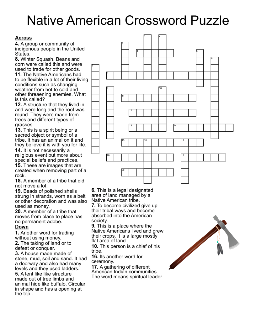 Western Native American Crossword Clue Western Native American Crossword Clue
