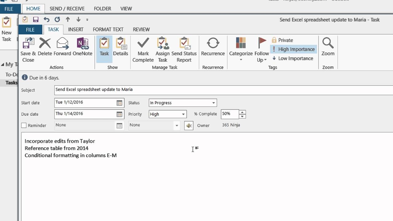 What s The Difference Between Tasks And A To Do List In Outlook YouTube