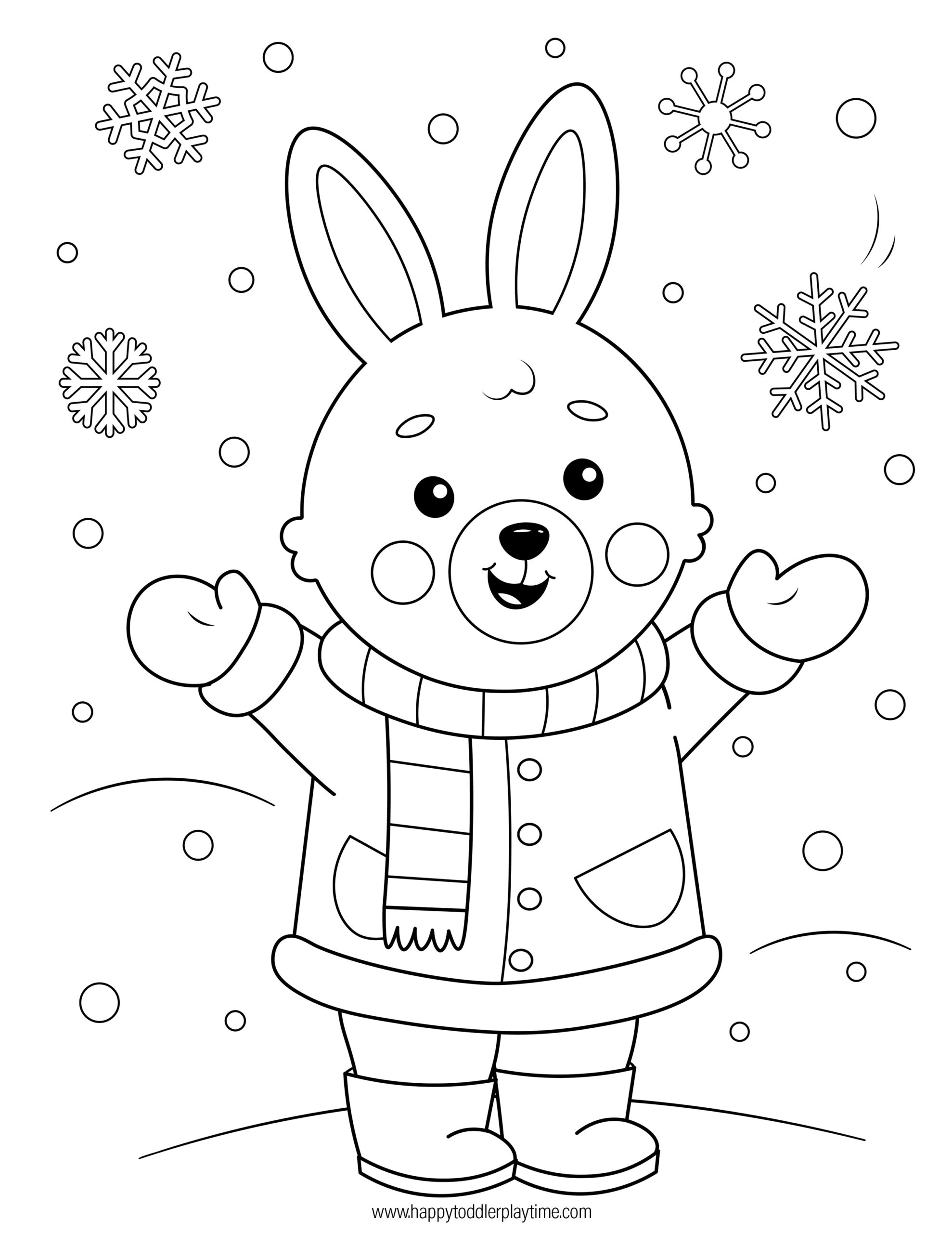 cute winter coloring pages