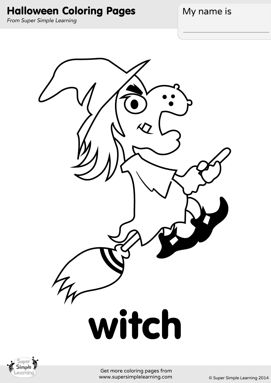 witch coloring page