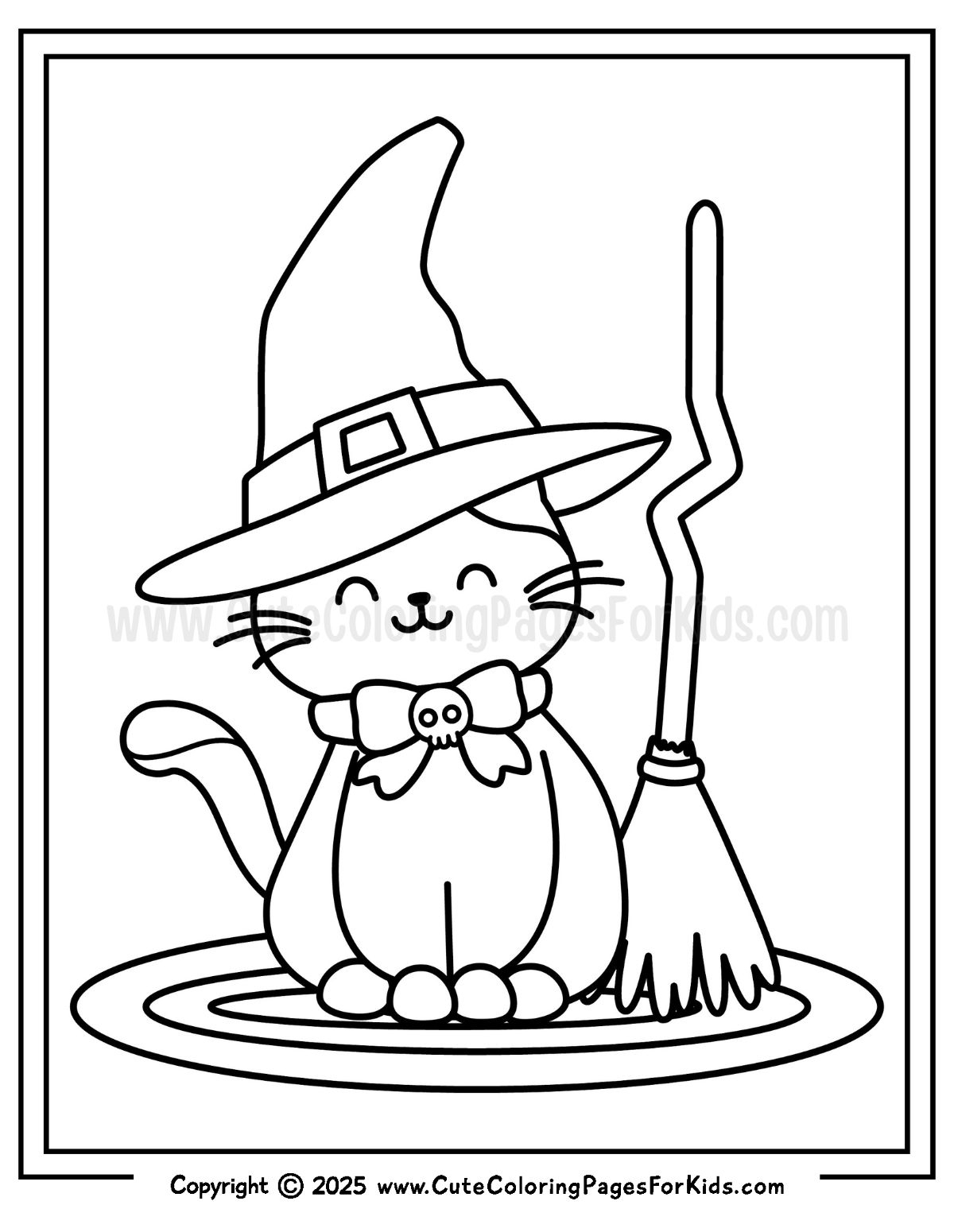 Witch Coloring Pages Free PDF Printables Cute Coloring Pages For Kids