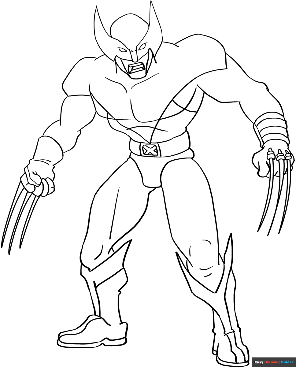 Wolverine From X men Coloring Page Easy Drawing Guides Wolverine From X men Coloring Page Easy Drawing Guides