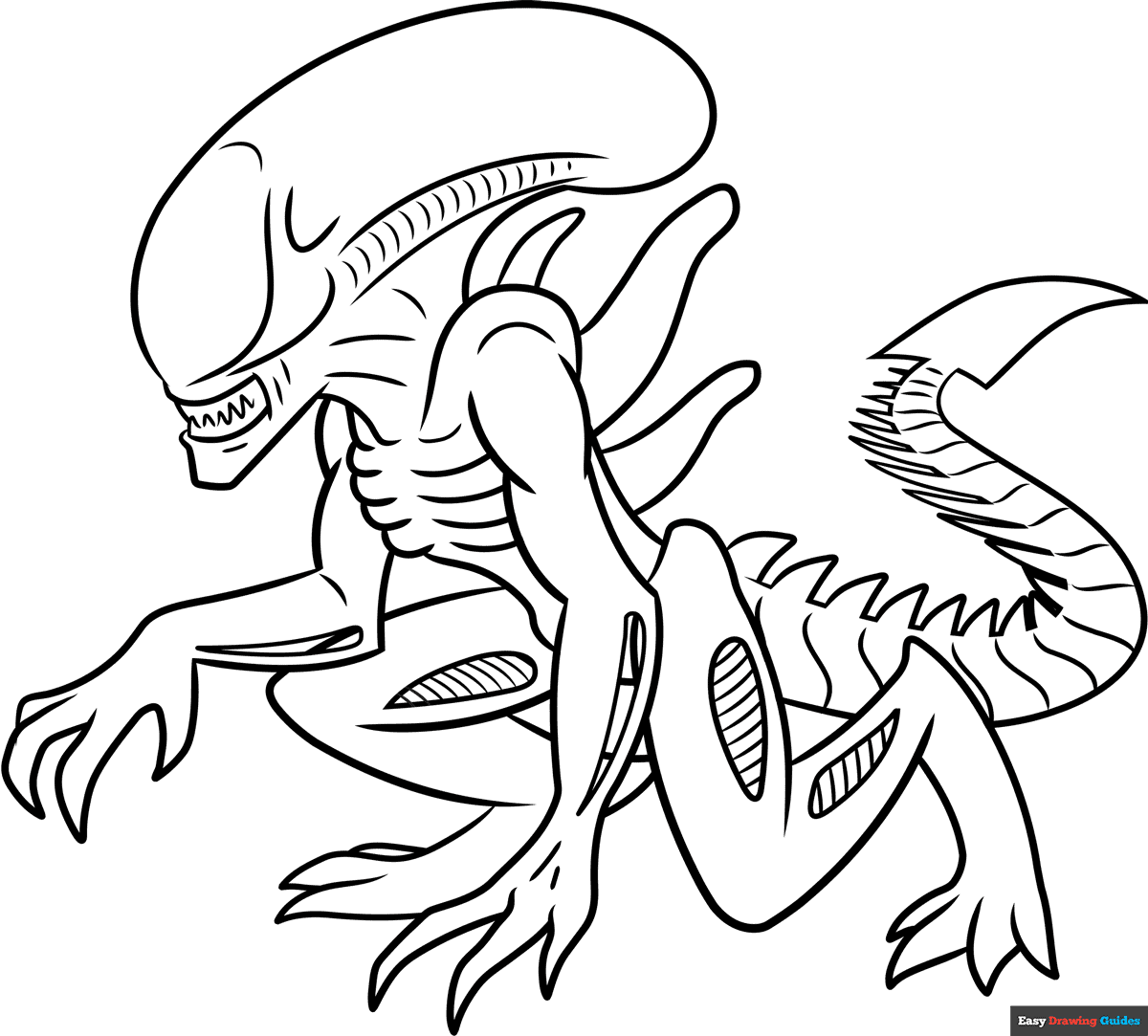 alien coloring page alien coloring page