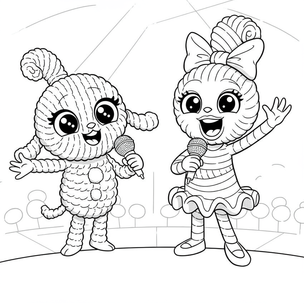 Yarnaby And Yarnabelle Duet Coloring app