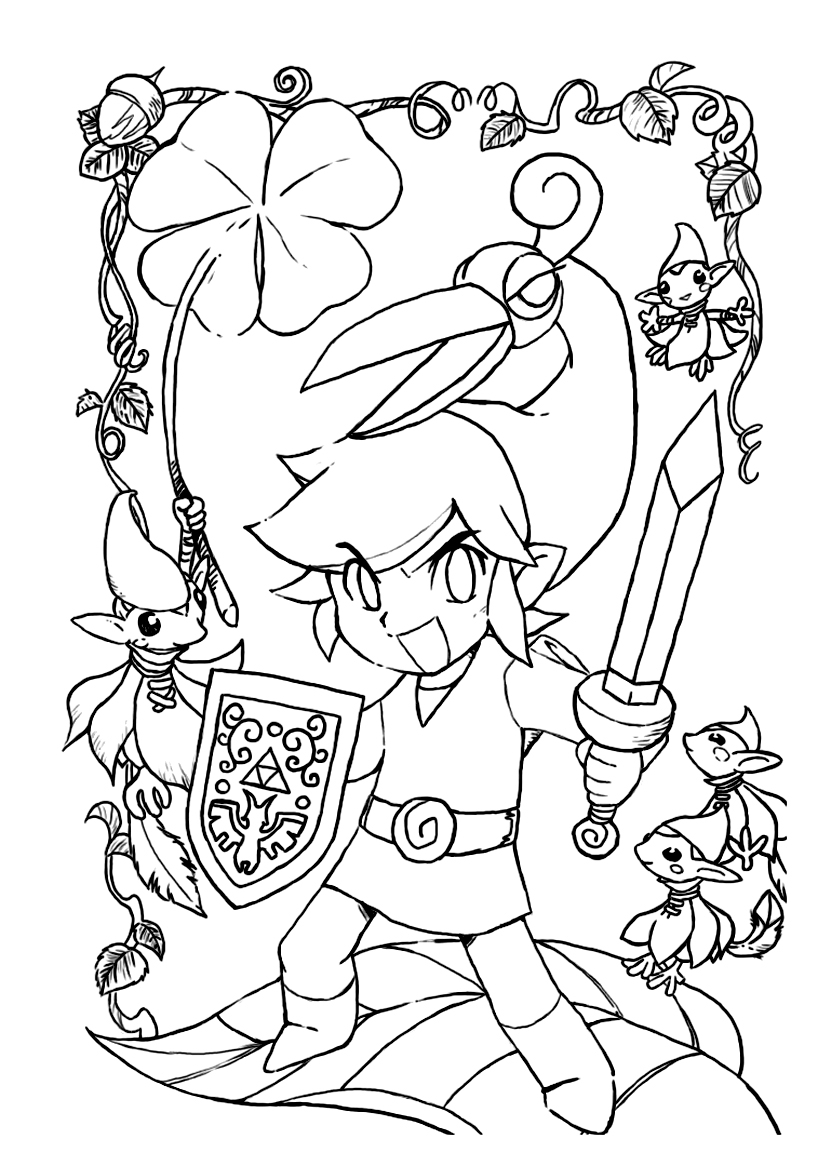 Zelda Coloring Page For Kids Zelda Coloring Pages